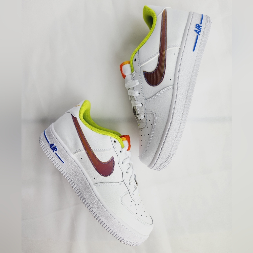 7 WOMEN'S NIKE AIR FORCE ONE AF1 LOW WHITE / MULTICOLOR DQ7767-100 SNEAKERS